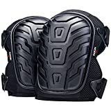 NoCry Professional Knee Pads for Work; Gardening & Construction Knee Pads for Men and Women with Thick Gel Cushion, Double Straps and Adjustable Clips; Industrial Heavy Duty Tactical Knee Pads