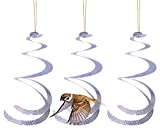 Mageloly 3 Pack Spiral Reflectors Bird Blinder Spinner, Bird Repellent Disc, Bird Reflective Disks, Keep Birds Away Bird Deterrent Devices Scare disc