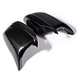 2X Door Wing Rearview Side Mirror Cover Cap Compatible with 2011-2013 BMW F10 5-Series Sedan Pre-LCI (Carbon Fiber)