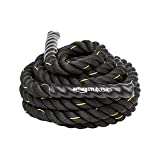 Amazon Basics 1.5 Inch Heavy Exercise Training Workout Battle Rope - 344 x 1.5 Inch, Black