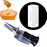 HunterBee Honey Maple Syrup brix Refractometer /58-90 brix 10-33 Moisture Meter/Homebrew Sucrose Brewing Sugar aichose Hydrometer/Beekeeping Supply ATC