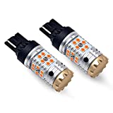 LASFIT 7440 LED Bulb Amber 7440NA WY21W Error Free Anti Hyper Flash Turn Signal Light Built-in Load Resistor for 2007-2016 Honda CR-V, for 2011-2014 Toyota Sienna, 2013-2015 RAV4, 2014-2021 4Runner