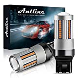 Antline 7440 7444 T20 7440A 7440NA LED Bulbs Amber Yellow for Turn Signal Lights with Build-in Load Resistor CANBUS Error Free Anti Hyper Flash for Blinker Bulb Replacement (Pack of 2)