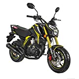 X-PRO KP Mini 150 Gas Motorcycle 150cc Adult Motorcycle Moped Scooter Street Motorcycle Bike Assembled Made by Lifan,Yellow
