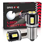 BRISHINE BA9S LED Bulbs 6000K Xenon White Extremely Bright 5630 Chipsets 53 57 293 BA9 64111 1891 1895 T4W LED Bulbs for Car Interior Dome Map Door Courtesy License Plate Lights(Pack of 2)