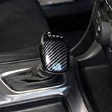 Crosselec Carbon Fiber Gear Shift Knob Cover Sticker Head Trim for Dodge Charger 2015+ (Black)