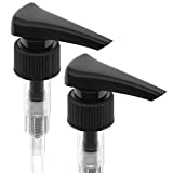 Bar5F Dispensing Pump | Shampoo and Conditioner Bottle Pump Dispenser | Fits 1L Bottles (33.8 oz) with 1-Inch Neck | Model: E07-B | Black (2 Pack)