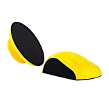 S SATC Hand Sanding Block 5 Inch Hook and Loop Hand Sanding Pad Round and Mouse-shaped Hand Sanding Holder for 5 Inch Hook and Loop Discs, 2 PCS