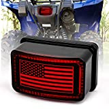 MOVOTOR ATV Tail Light US Flag OEM Tail Light with DRL Brake Light Smoke Lens for ATV UTV Yamaha Grizzly Viking Rhino Big Bear Kodiak Bruin Wolverin Bear Tracker