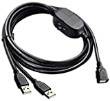 Herfair USB Splitter - 1 in 2 Out USB Splitter Y Cable Printer Cable Splitter, One Female to Two Male USB Cable Printer Splitter for Two Computers, USB 2.0 Share Cable for All USB Peripherals