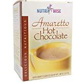 NutriWise - Amaretto Diet Hot Chocolate Mix | 7/Box | High Protein 15g Instant Drink | Low Carb, Calorie Low Sugar