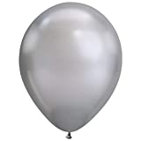 Qualatex 7" Chrome-Silver Latex Balloons, 7"