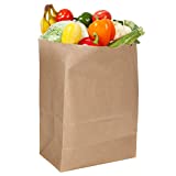 Kraft Brown Paper Bags [50 Pack] - Brown Grocery Bag Bulk - Large Brown Paper Sacks Bags, Durable, Great for Grocery Shopping, Delivery or take Out Orders.