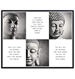 Inspirational Buddhism Buddha Quotes - Zen Wall Art Home Decor - Decoration for Spa, Living Room, Yoga Studio, Office - Unique New Age Gift for Buddhist, Meditation Instructor - 8x10 Poster Print