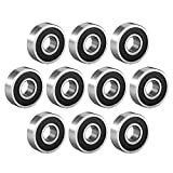 uxcell 6000-2RS Ball Bearing 10mm x 26mm x 8mm Double Sealed 180100 Deep Groove Bearings High Carbon Steel Z1 (Pack of 10)