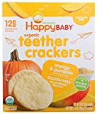 Happy Baby Organic Mango & Pumpkin Teether Crackers 12 Count, 1.7 OZ