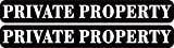 StickerTalk Private Property Vinyl Stickers, 8 inches by 1 inch