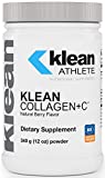 Klean ATHLETE Klean Collagen+C | Collagen Peptides with Vitamin C for Joint and Connective Tissue Support | 12 Ounces | Natural Berry Flavor