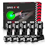 BRISHINE 194 LED Bulbs Extremely Bright Green 5630 Chipsets 168 2825 175 T10 W5W LED Replacement Bulbs for Car Interior Dome Map Door Courtesy Trunk License Plate Lights(Pack of 10)