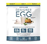 Designer Protein Totally Egg, Classic Vanilla, 12.4 Oz, Paleo and Keto friendly Egg White & Yolk Protein Powder