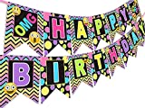 Emoji Rainbow Happy Birthday Banner Pennant Tween Birthday Teen Birthday