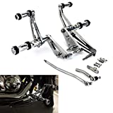 TARAZON Billet Aluminum Forward Controls Foot Pegs for Yamaha V-Star XVS 1100 Custom Classic Silverado 1999-2009