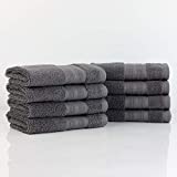 Made Here 100% Organic Cotton Luxury Washcloth by 1888 Mills (8pk) - Mineral Grey