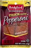 Bridgford Thick Sliced Pepperoni, High Protein, Made With 100% American Beef & Pork, Gluten Free, 5 oz, Pack of 3