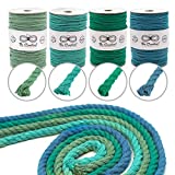 3-ply Cotton Macrame Rope 4mm 492ft (150m) - Macrame Cord - Macrame Supplies - Decorative Knot Work - Weaving - Be Creative Craft Supplies Store (Summer)