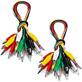 20 PCS Alligator Clips Electrical, 5-Color 21.5inch Test Leads with Alligator Clips, Stamping Jumper Wires for Electrical Testing, Circuit Connection, Experiment