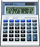 Victor 6500 12-Digit Desktop Financial Calculator, Loan & Mortgage Payments and Interest Calculator for Real Estate, Cars, Boats, and Homes. Battery and Solar Hybrid Powered LCD Display, White