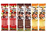 Johnny Moo Delicious Quick Milk Flavoring Straw Variety Pack - Chocolate, Strawberry, Vanilla [6 packs of 5]
