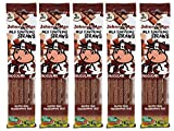 Johnny Moo Delicious Quick Milk Flavoring Straws - Chocolate [5 Packs of 5]