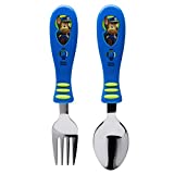 Zak Designs Paw Patrol Easy Grip Flatware Fork And Spoon Utensil Set – Perfect for Toddler Hands With Fun Characters, Contoured Handles And Textured Grips, Paw Patrol Boy