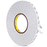 Double Sided Tape Heavy Duty, 164ft Waterproof Mounting Adhesive Tape, Removable Tape for Walls, Poster, LED Strip, Car Trim, Home/Office Decor, Craft Project, Made of 3M Tape, White (164ft x 0.39in)