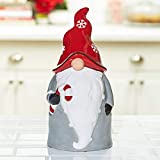 Ceramic Christmas Gnome Cookie Jar - Holiday Kitchen Countertop Accent