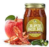 Green Jay Gourmet Jalapeno Bacon Jam - Classic Spread for Burgers, Sandwiches, Toast, Charcuterie - Sweet, Savory Flavoring for Meat, Poultry, Dressing - Zero Trans Fat, No MSG, Gluten-Free - 20oz Jar
