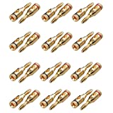 SUNJOYCO 12 Pairs (24 PCS) Gold Plated Speaker Banana Plugs, Open-Screw Type Pin Plugs Connectors Jacks for Speaker Wire Cable, Home Theater, Audio Components, Wall Plates, Gauge Cables