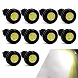 Yifengshun 18mm Eagle Eye Led Lights High Power 9W White Daytime Running Light Car Motorcycle DRL (10pcs)