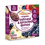 Happy Tot Organics Super Morning Oatmeal Bowl, Oatmeal & Sprouted Quinoa Apples and Blueberries, 4.5 Ounce Pouch (Pack of 8) packaging may vary