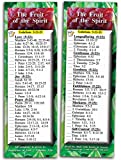 The Fruit of The Spirit Bible Study Cards - Inspirational Scripture Cards, Encourage and Share The Gospel, Full Color, Pack of 25 Religious Bookmarks - 2.75 x 8.25 inches, by eThought