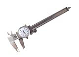 6" SAE Dial Calipers Accurate to 0.001" per 6" Hardened Stainless Steel for Inside, Outside, Step and Depth Measurements SAEDC-6