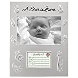 Malden International Designs A Star is Born Juvenile Picture Frame, 4x6, Silver