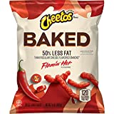 Baked Cheetos Oven Baked Crunchy Whole Grain Flamin' Hot Cheese Flavored Snacks, 0.875 Ounce (Pack of 104)
