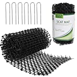 Tapix Cat Scat Mat with Spikes Digging Stopper 8 feet x 12 inch - Anti-cat Network Cat Strips, Cat Deterrent Mat for Indoor and Outdoor with 6 Staples