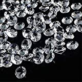 OUTUXED 1000pcs 0.4inch Clear Diamonds Crystals Acrylic Gems Wedding Table Scattering Gemstones Christmas Party Decorations Bridal Shower Vase Fillers