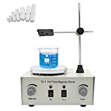 Magnetic Stirrer, Hot Plate with Speed Adjusting, Magnetic Mixer with 7 Pcs Stirrer Stir Bars Mixed, Home Lab Stirrer, 1000ML