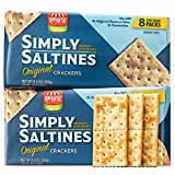 Paskesz Simply Saltines Crackers - Original Saltine Crackers - Light and Crispy Oven-Baked Soup Crackers, Ready to Dip, Non-GMO, 8.8 Ounce - Pack of 3