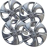 15 inch Hubcaps Best for 2013-2015 Honda Civic - (Set of 4) Wheel Covers 15in Hub Caps Silver Rim Cover - Car Accessories for 15 inch Wheels - Snap On Hubcap, Auto Tire Replacement Exterior Cap