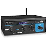 Home Audio Power Amplifier System 2X40W Mini Dual Channel Sound Stereo Receiver Box w/ LED For Amplified Speakers, CD Player, Theater via 3.5mm RCA for Studio, Home Use Pyle PCA2 Black